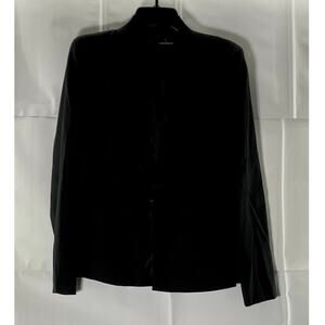 AMANDA WAKELEY Women's Solid Black Hook Closure Blazer SZ 6